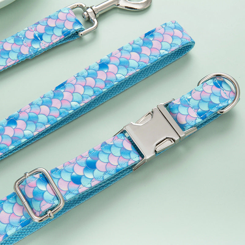 Mermaid Pet Collar And Leash Set: The Ultimate Walking Accessory